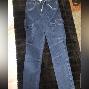 Garage cargo skinny jeans